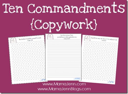 10 Commandments For Children Activities