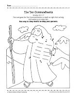 10 Commandments For Children Activities