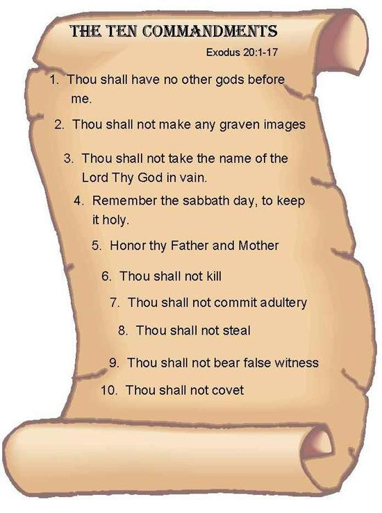 10 Commandments For Children Powerpoint