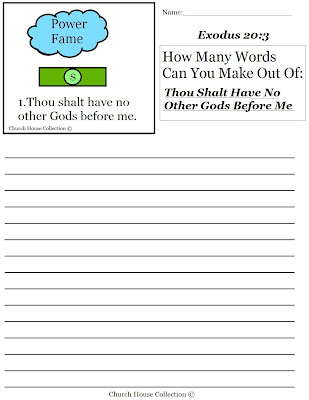 10 Commandments For Children Worksheets