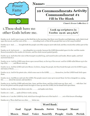 10 Commandments For Kids Printable