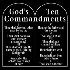 10 Commandments In Order Christian