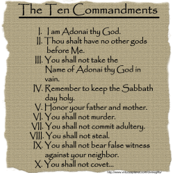 10 Commandments Of God Catholic