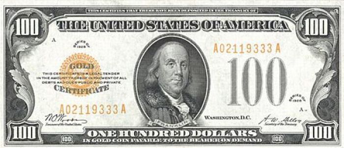 100 Dollar Bill Tattoo Design