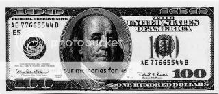 100 Dollar Bill Tattoo Design