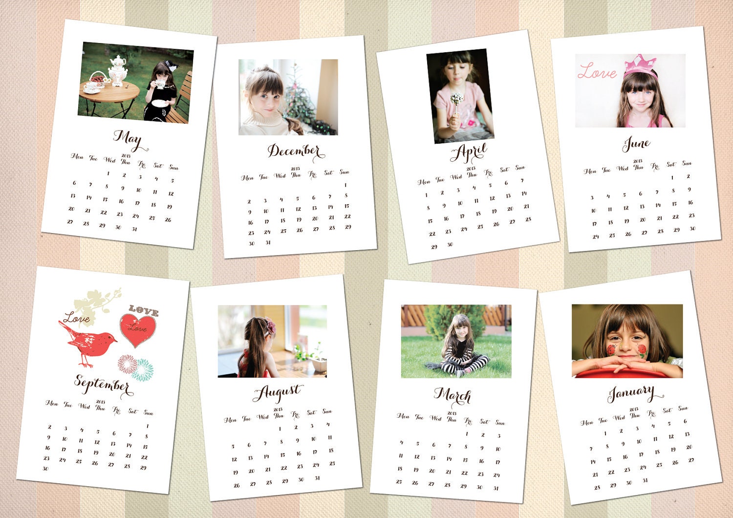 12 Month Calendar 2014 Template