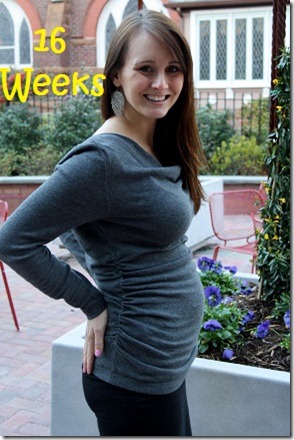 16 Weeks Pregnant Belly First Baby