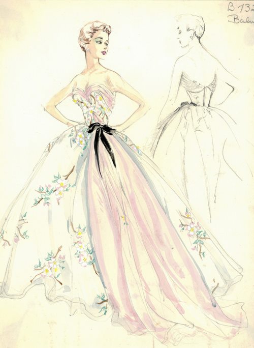 1950s Fashion Drawings