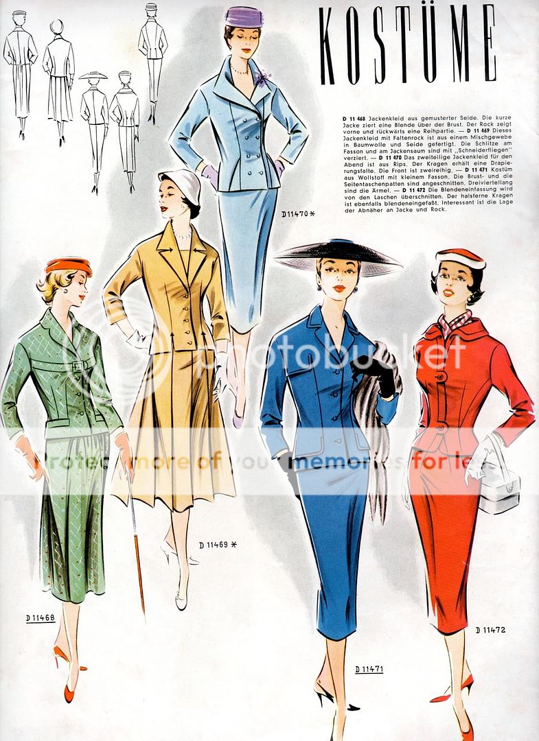 1950s Fashion Drawings