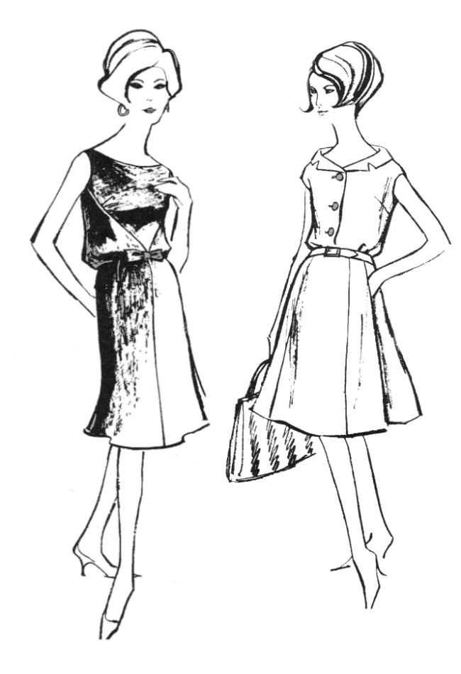 1950s Fashion Drawings