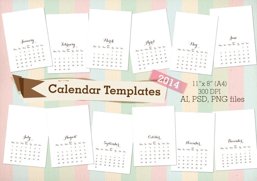 2014 Calendar Template Printable