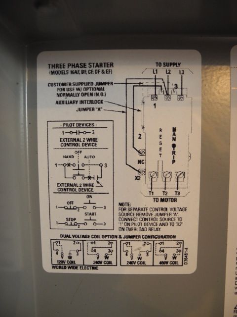 3 Phase Contactor Schematic