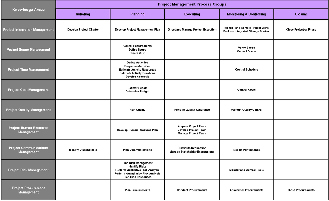 5 Project Management Process Groups