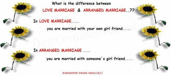 About Love Marriage And Arranged Marriage