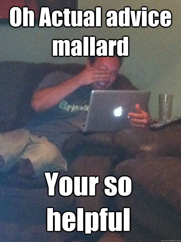 Actual Advice Mallard Meme