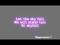 Adele Skyfall Lyrics On Screen