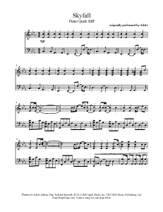 Adele Skyfall Piano Sheet