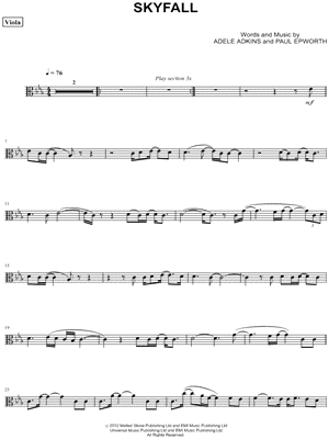 Adele Skyfall Piano Sheet