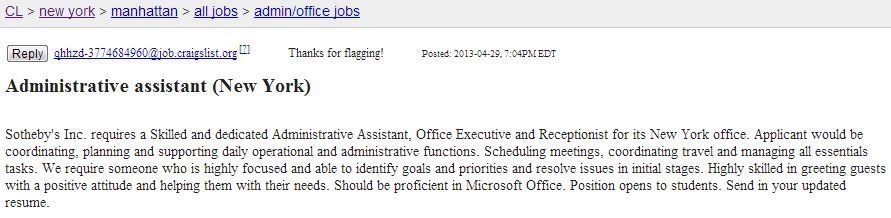 Administrative Assistant Job Description