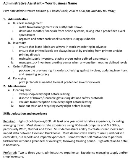 Administrative Assistant Job Description