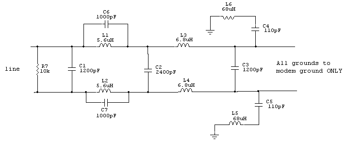 Adsl Filter Schematic