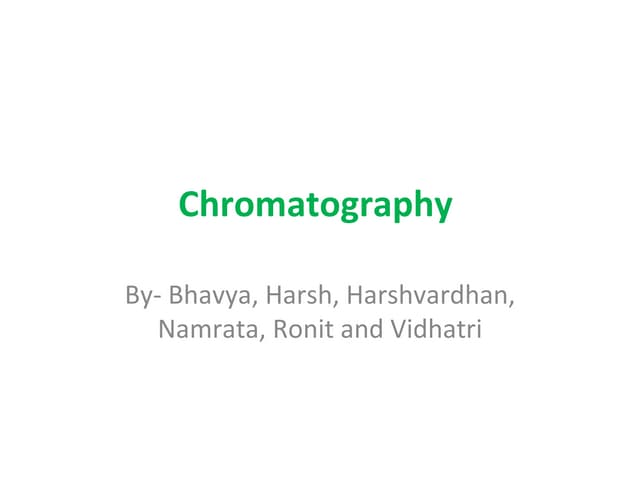 Adsorption Definition In Chromatography