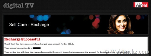 Airtel Digital Tv Recharge Online By Credit Card