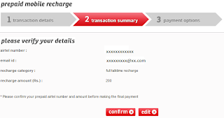 Airtel Money Recharge By Credit Card