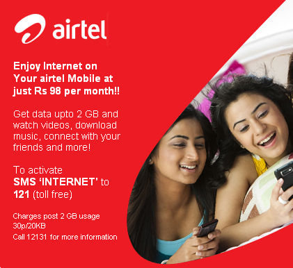 Airtel Online Recharge For Internet Pack