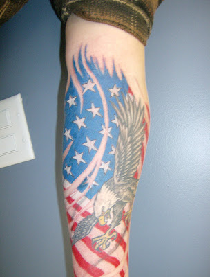 American Eagle Tattoo Black