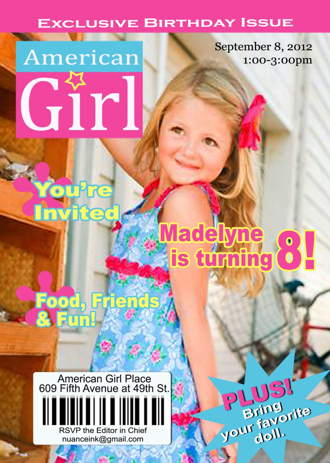 American Girl Magazine Cover Model