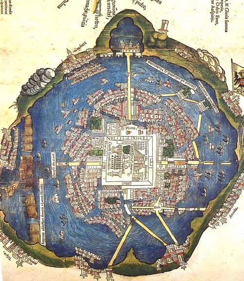 Ancient Mexico City Map