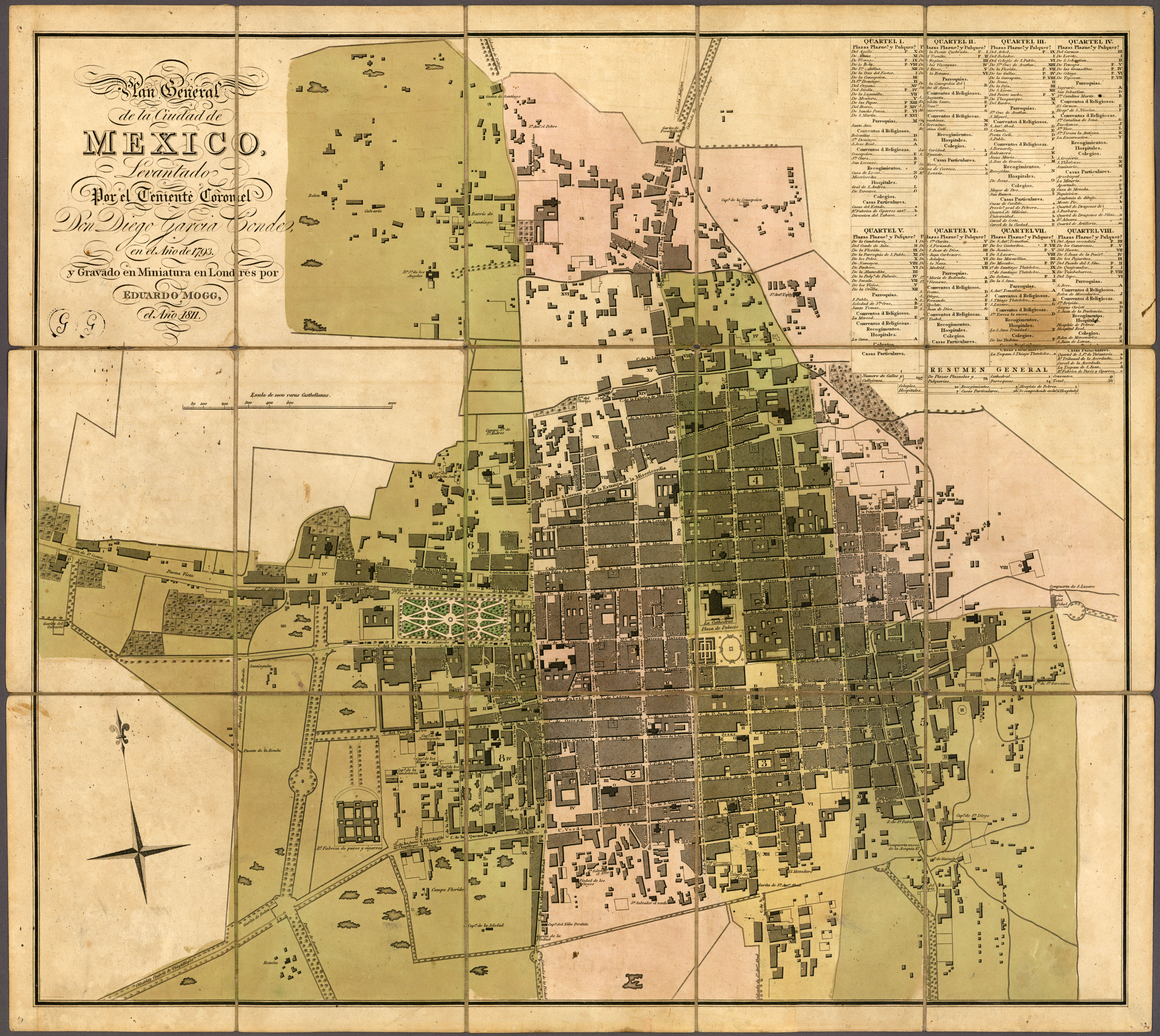 Ancient Mexico City Map