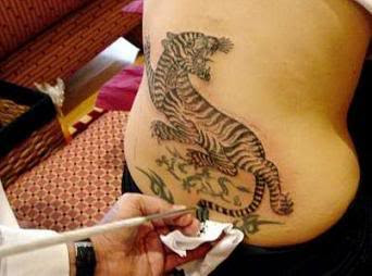 Angelina Jolie Tattoos Back