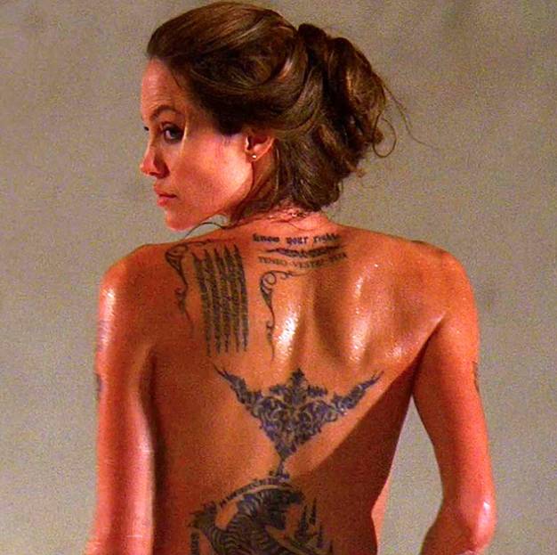 Angelina Jolie Tattoos Removed