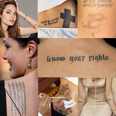 Angelina Jolie Tattoos Wanted Movie