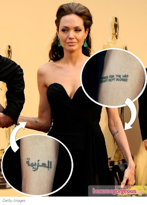 Angelina Jolie Tattoos Wanted Movie