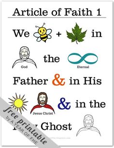 Articles Of Faith Tracking Chart