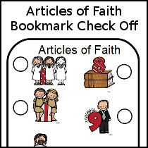 Articles Of Faith Tracking Chart