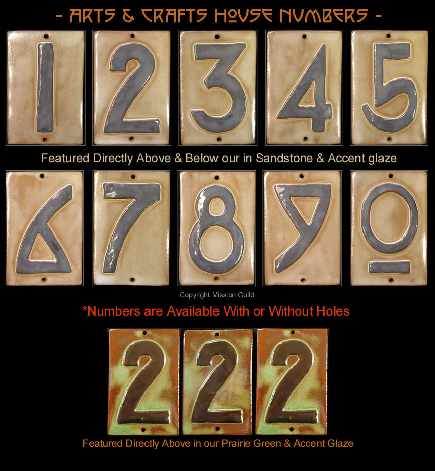 Arts And Crafts House Numbers