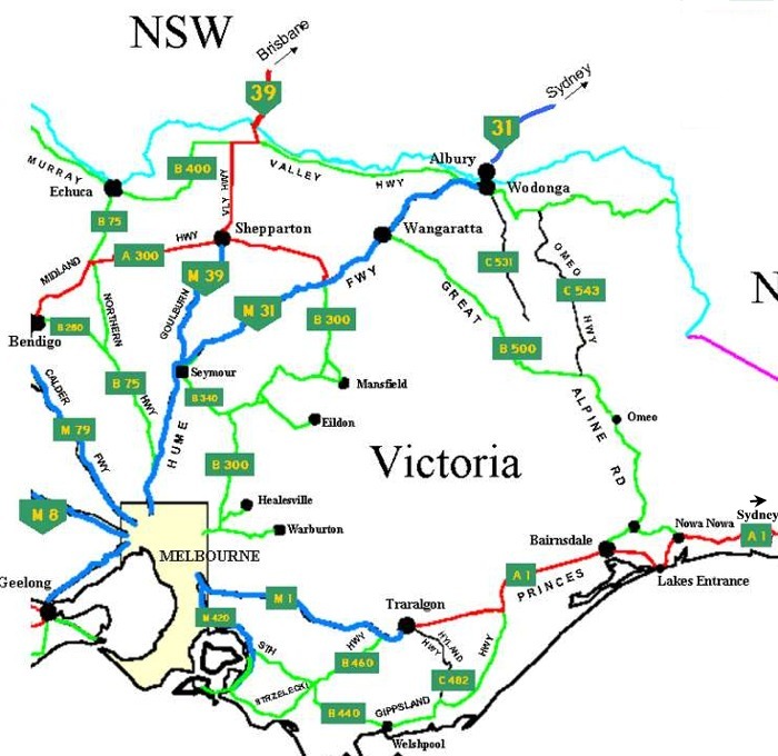 Australia Map Cities Towns