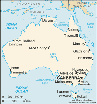 Australia Map Cities Towns