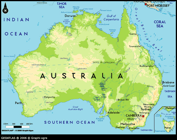 Australia Map Cities Towns