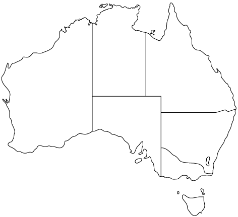 Australia Map For Kids Printable