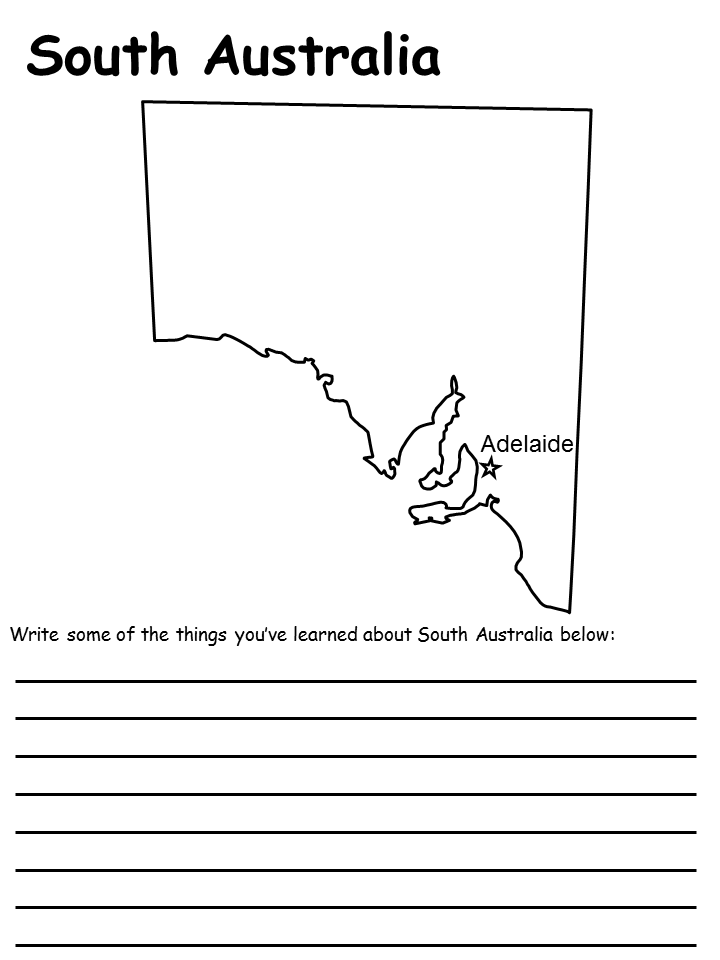 Australia Map For Kids Printable