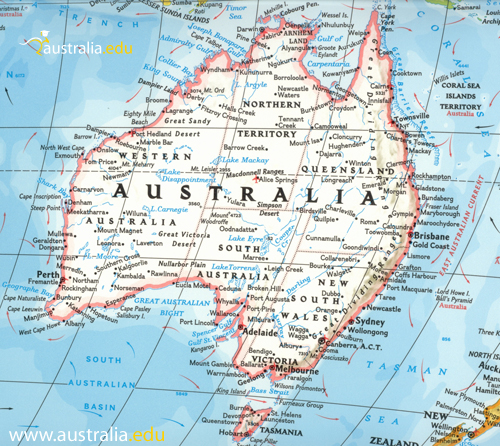 Australia Map For Kids Printable