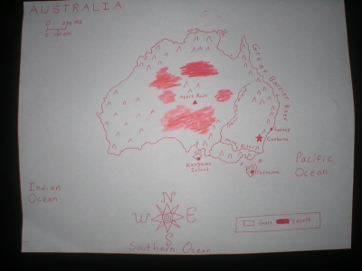 Australia Map For Kids To Color