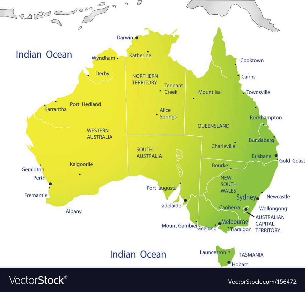 Australia Map Vector Free Download