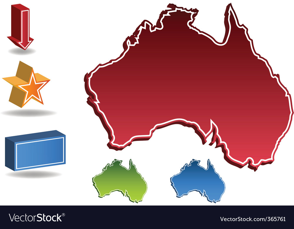 Australia Map Vector Free Download