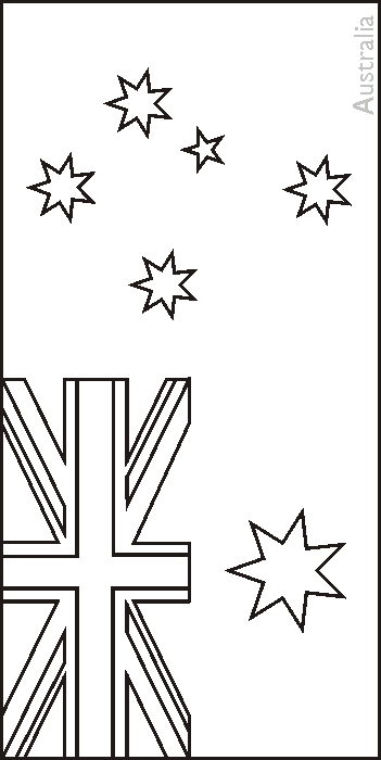 Australian Flag Picture To Colour In